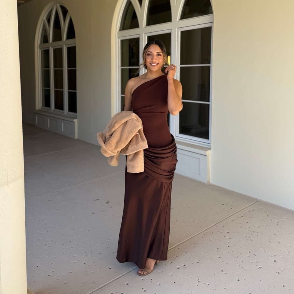 SADONA MAXI DRESS - PLUM BROWN - Picture 6 of 6